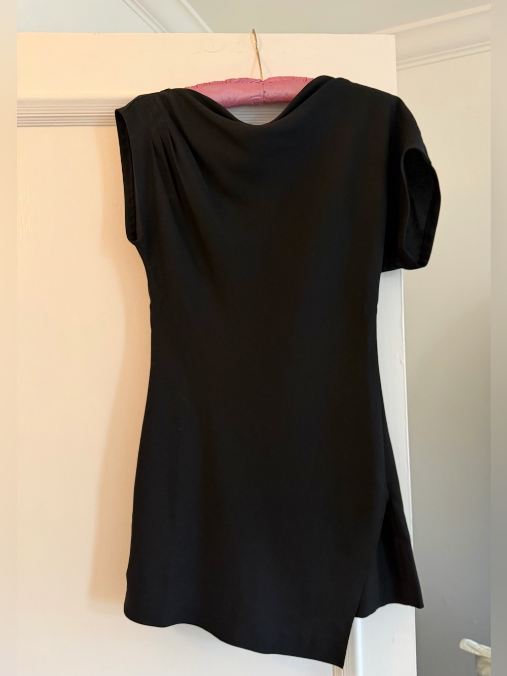 Club Monaco Black Short-Sleeve Mini Dress